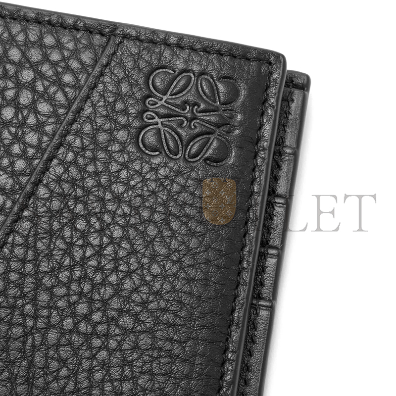 L0ew* PUZZLE BIFOLD COIN WALLET IN S*pPLE GRAINED CALFSKIN C510501X16 (11*9.8*2cm)